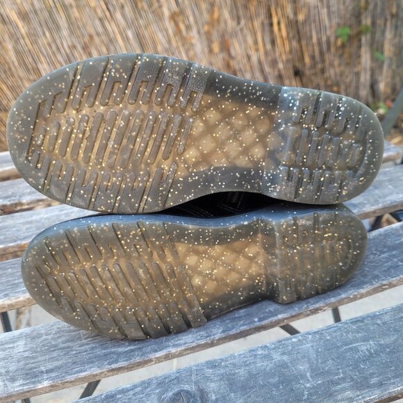 Kids Dr. Martens 1460 Black Patent leather Star Glitter Lace up boots Size 3 US - Picture 6 of 12